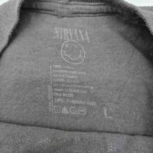 Nirvana Smiley Face T Shirt Graphic Tee Charcoal Gray Size L‎ - Picture 2 of 6